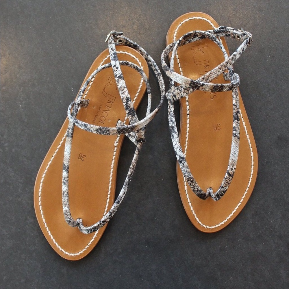 K. Jacques St. Tropez Delta Leather Sandal - Picture 1 of 4